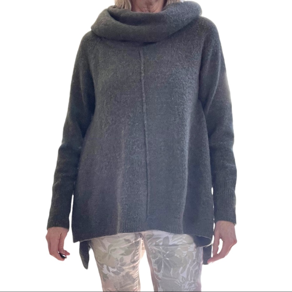 For Thee Forest Green Cowl Neck Sweater Small